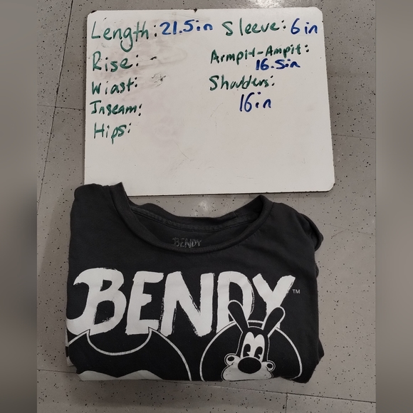 Bendy Kids' Premium Anime Graphic T-Shirt Bendy Trio Circles Logo Black & White - Picture 6 of 11